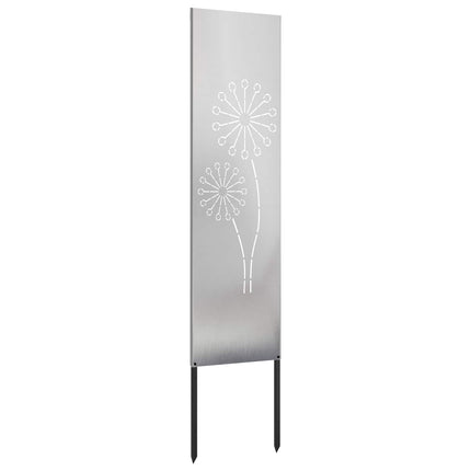 Trädgårds integritetsskärm Silver 32 x 140 cm Rostfritt stål