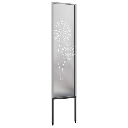 Trädgårds integritetsskärm Silver 32 x 140 cm Rostfritt stål