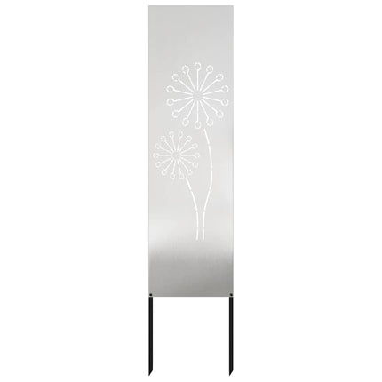 Trädgårds integritetsskärm Silver 32 x 140 cm Rostfritt stål