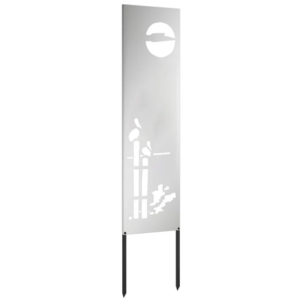 Trädgårds integritetsskärm Silver 32 x 140 cm Galvaniserat stål