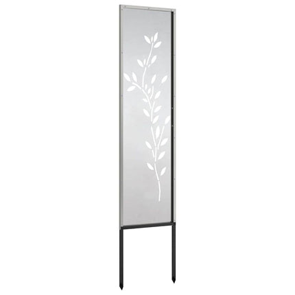 Trädgårds integritetsskärm Silver 32 x 140 cm Rostfritt stål