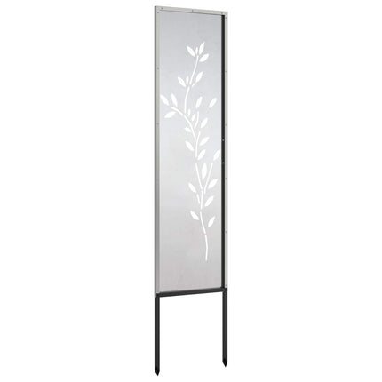 Trädgårds integritetsskärm Silver 32 x 140 cm Rostfritt stål