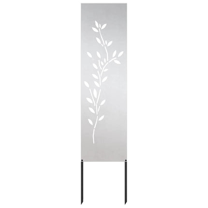 Trädgårds integritetsskärm Silver 32 x 140 cm Rostfritt stål