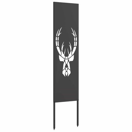 Trädgårds integritetsskärm Svart 32 x 140 cm Kallvalsat stål