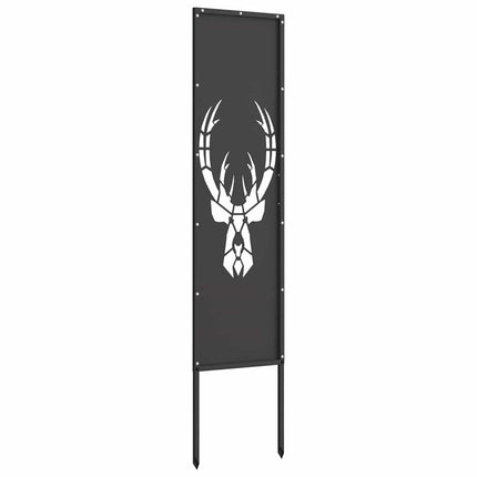 Trädgårds integritetsskärm Svart 32 x 140 cm Kallvalsat stål