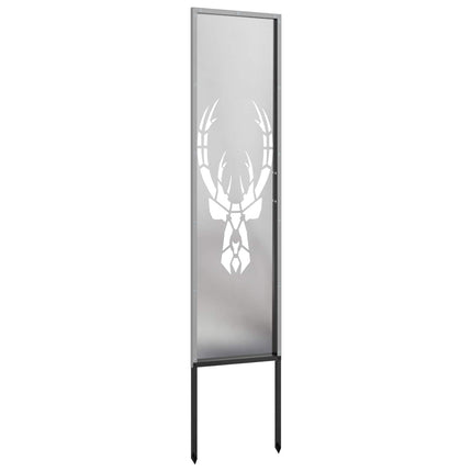 Trädgårds integritetsskärm Silver 32 x 140 cm Rostfritt stål