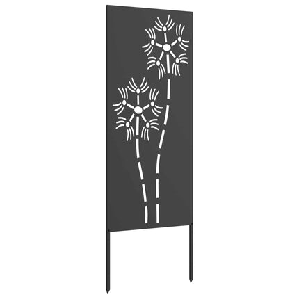 Trädgårds integritetsskärm Svart 50 x 140 cm Kallvalsat stål