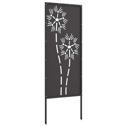 Trädgårds integritetsskärm Svart 50 x 140 cm Kallvalsat stål