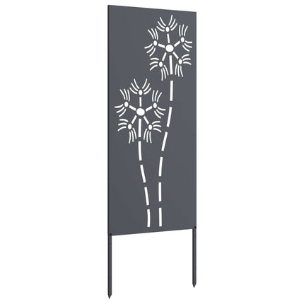 Trädgårds integritetsskärm Antracit 50 x 140 cm Kallvalsat stål