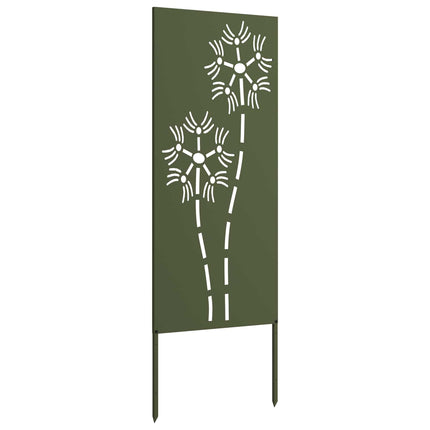Trädgårds integritetsskärm Olivgrön 50 x 140 cm Kallvalsat stål
