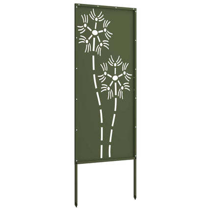 Trädgårds integritetsskärm Olivgrön 50 x 140 cm Kallvalsat stål