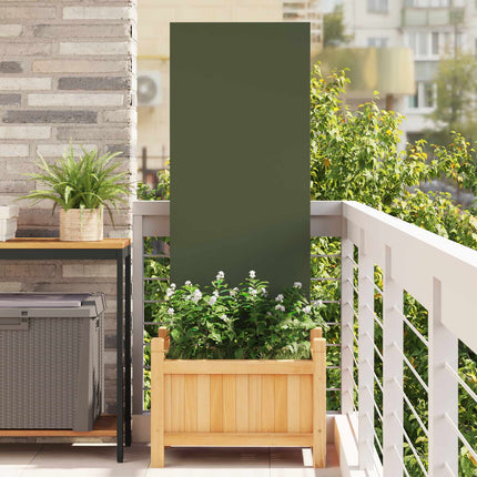 Trädgårds integritetsskärm Olivgrön 50 x 140 cm Kallvalsat stål