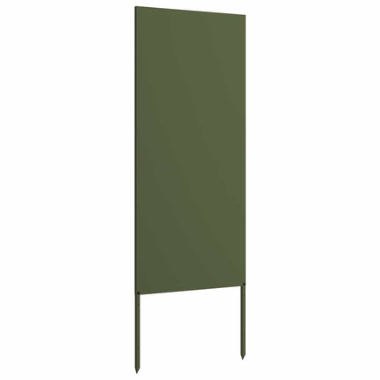 Trädgårds integritetsskärm Olivgrön 50 x 140 cm Kallvalsat stål