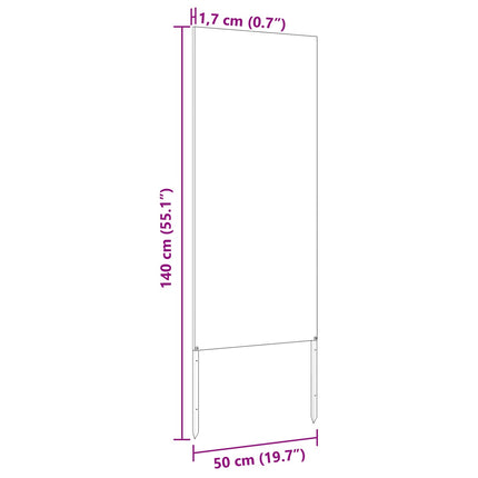 Trädgårds integritetsskärm Olivgrön 50 x 140 cm Kallvalsat stål