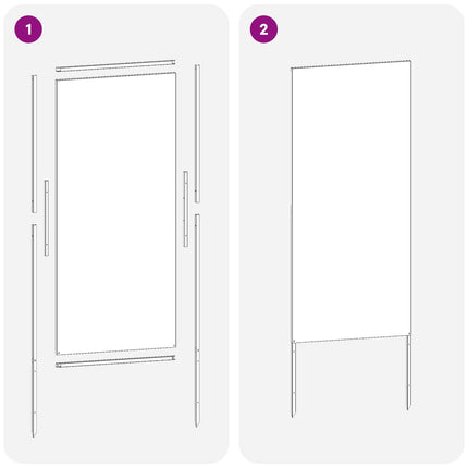 Trädgårds integritetsskärm Silver 50 x 140 cm Rostfritt stål