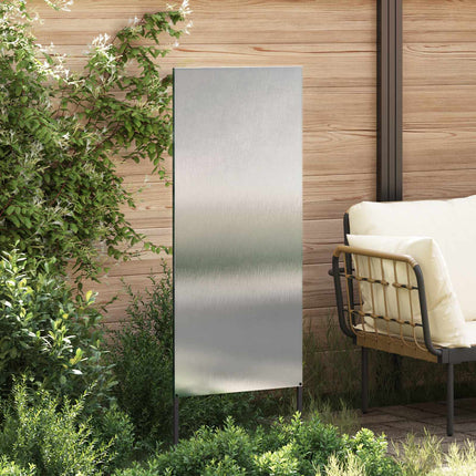 Trädgårds integritetsskärm Silver 50 x 140 cm Rostfritt stål