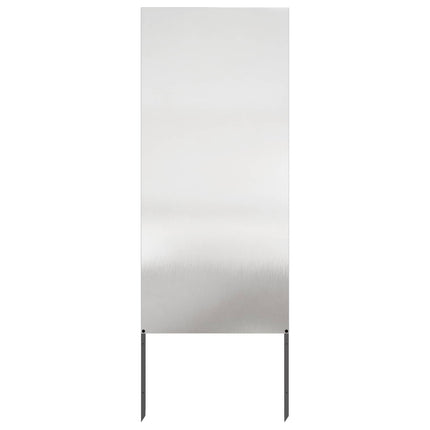 Trädgårds integritetsskärm Silver 50 x 140 cm Rostfritt stål