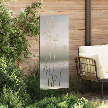 Trädgårds integritetsskärm Silver 50 x 140 cm Rostfritt stål