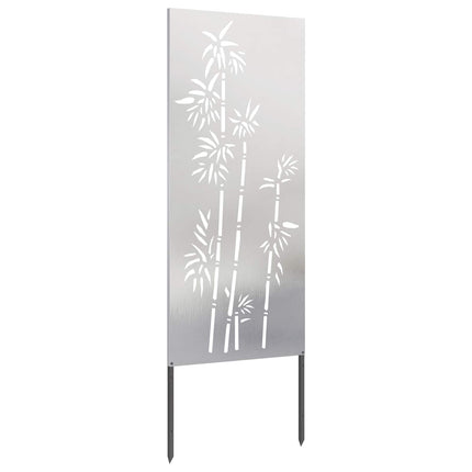Trädgårds integritetsskärm Silver 50 x 140 cm Rostfritt stål