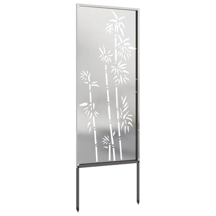 Trädgårds integritetsskärm Silver 50 x 140 cm Rostfritt stål