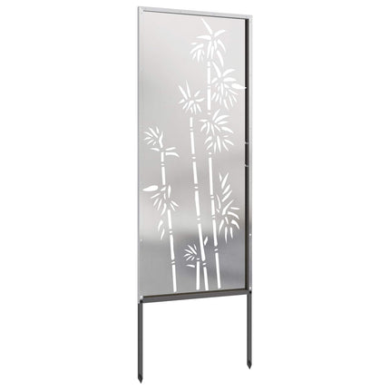 Trädgårds integritetsskärm Silver 50 x 140 cm Rostfritt stål