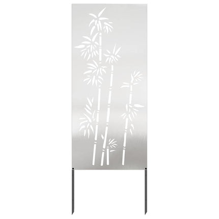 Trädgårds integritetsskärm Silver 50 x 140 cm Rostfritt stål