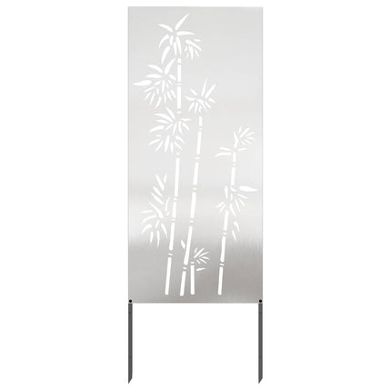 Trädgårds integritetsskärm Silver 50 x 140 cm Rostfritt stål