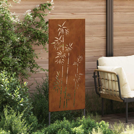Trädgårds integritetsskärm Blommor Rostig 50 x 140 cm