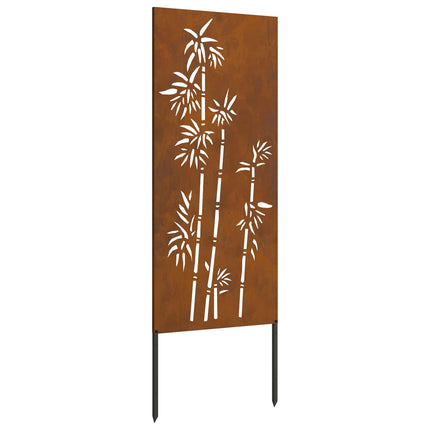 Trädgårds integritetsskärm Blommor Rostig 50 x 140 cm