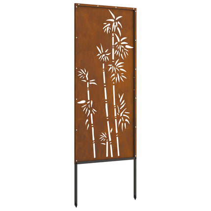 Trädgårds integritetsskärm Blommor Rostig 50 x 140 cm