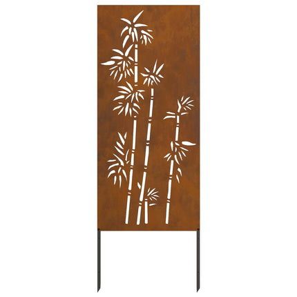 Trädgårds integritetsskärm Blommor Rostig 50 x 140 cm