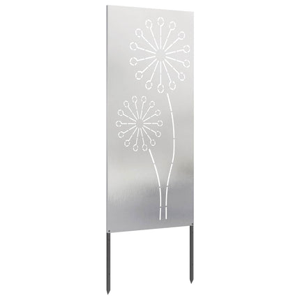 Trädgårds integritetsskärm Silver 50 x 140 cm Rostfritt stål