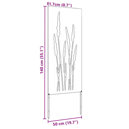 Trädgårds integritetsskärm Antracit 50 x 140 cm Kallvalsat stål
