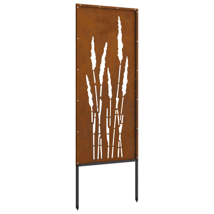 Trädgårds integritetsskärm Blommor Rostig 50 x 140 cm
