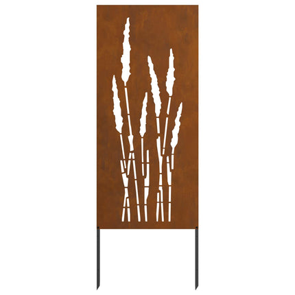 Trädgårds integritetsskärm Blommor Rostig 50 x 140 cm