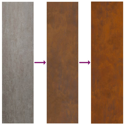 Trädgårds integritetsskärm Blommor Rostig 50 x 140 cm