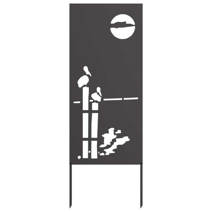 Trädgårds integritetsskärm Svart 50 x 140 cm Kallvalsat stål