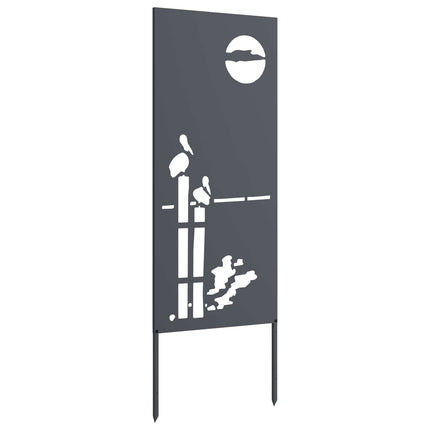 Trädgårds integritetsskärm Antracit 50 x 140 cm Kallvalsat stål
