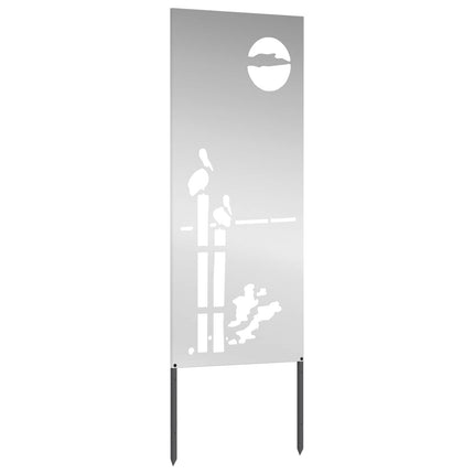 Trädgårds integritetsskärm Silver 50 x 140 cm Galvaniserat stål