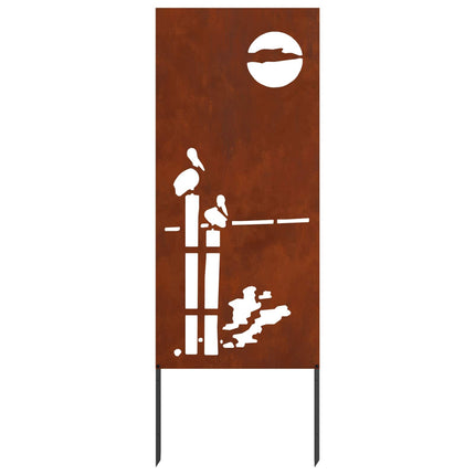 Trädgårds integritetsskärm Fiskfjäll Rostig 50 x 140 cm