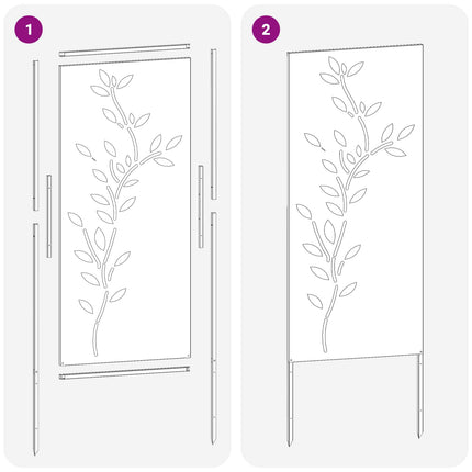 Trädgårds integritetsskärm Silver 50 x 140 cm Rostfritt stål