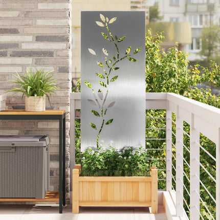 Trädgårds integritetsskärm Silver 50 x 140 cm Rostfritt stål