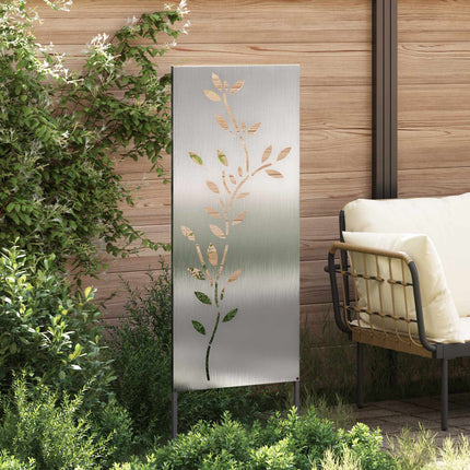 Trädgårds integritetsskärm Silver 50 x 140 cm Rostfritt stål