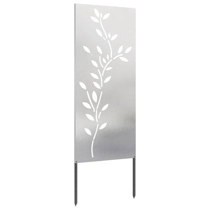 Trädgårds integritetsskärm Silver 50 x 140 cm Rostfritt stål