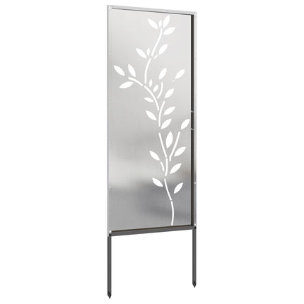 Trädgårds integritetsskärm Silver 50 x 140 cm Rostfritt stål