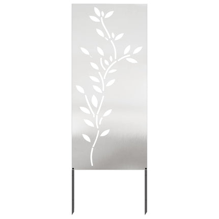 Trädgårds integritetsskärm Silver 50 x 140 cm Rostfritt stål