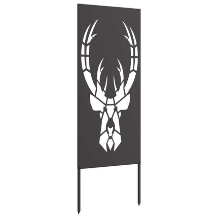 Trädgårds integritetsskärm Svart 50 x 140 cm Kallvalsat stål