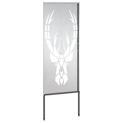 Trädgårds integritetsskärm Silver 50 x 140 cm Rostfritt stål