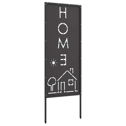Trädgårds integritetsskärm Svart 50 x 140 cm Kallvalsat stål