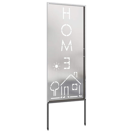 Trädgårds integritetsskärm Silver 50 x 140 cm Rostfritt stål